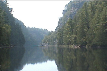 Up ahead, the deepest part of the canyon! 	