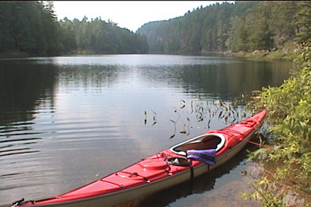 ..and take the chance to look back upstream at the end of the canyon. 	