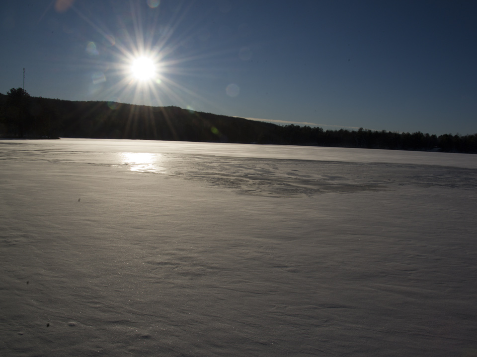 Dec. 16, 2017   The moon is more than bright enough to light up the snow.